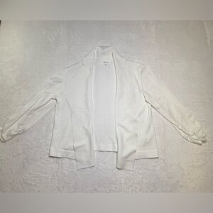 89th & Madison White Open-Front Knit Cardigan